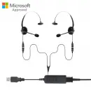 Microsoft Teams Monaural USB Training, Supervising and Coaching Headset Bundle 2 Users